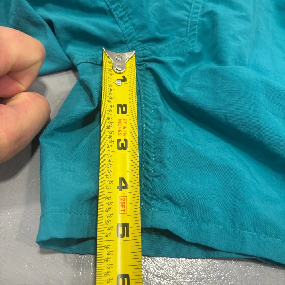 Vintage LL Bean Supplex Nylon Shorts Mens Large Teal Blue 5